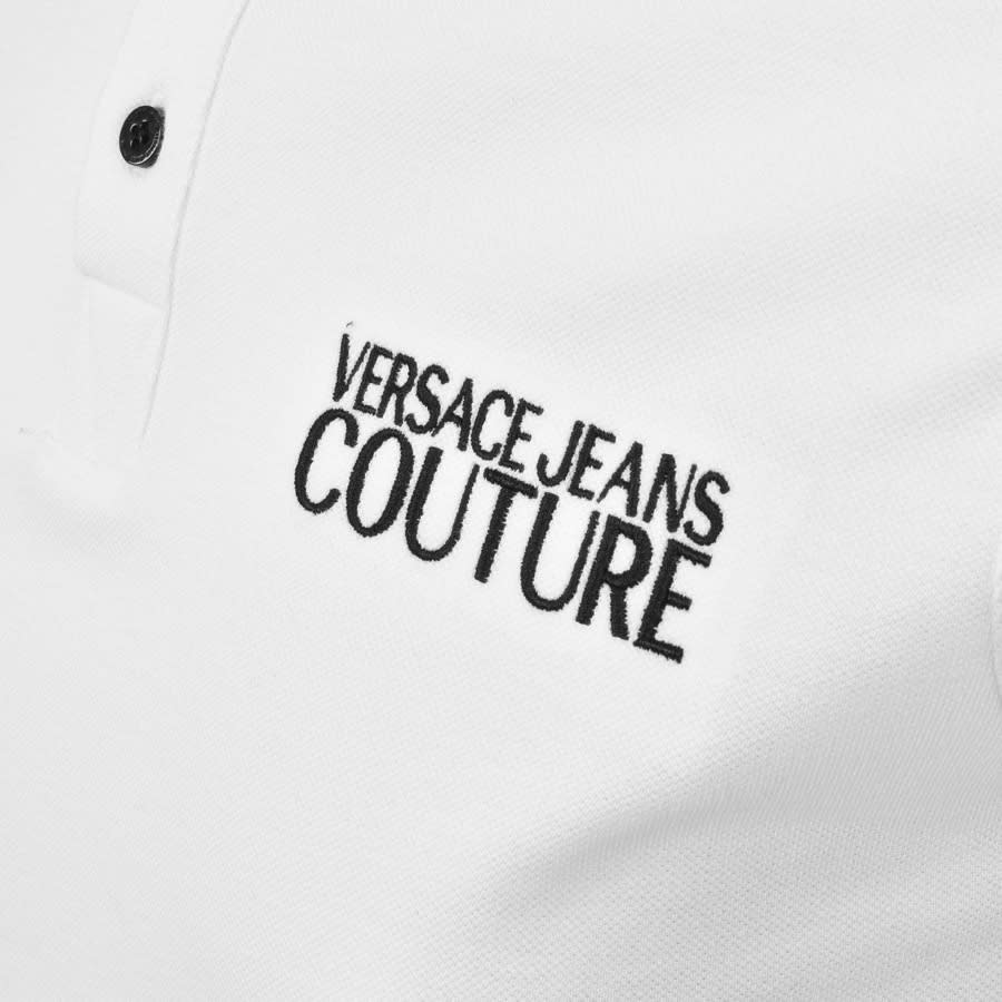 Alternative Image for ProductVersace Jeans Couture Jacquard Polo T Shirt White3